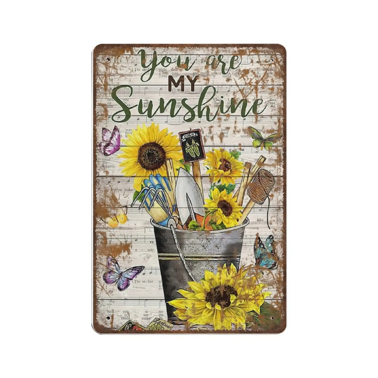 Vintage Thick Metal Tin Sign-You are My Sunshine Gardening Butterflly Tin Sign -Novelty Farm Girl Poster,Home Decor Wall Art,Fun
Vintage Thick Metal Tin Sign-You are My Sunshine Gardening Butterflly Tin Sign -Novelty Farm Girl Poster,Home Decor Wall Art,Fun