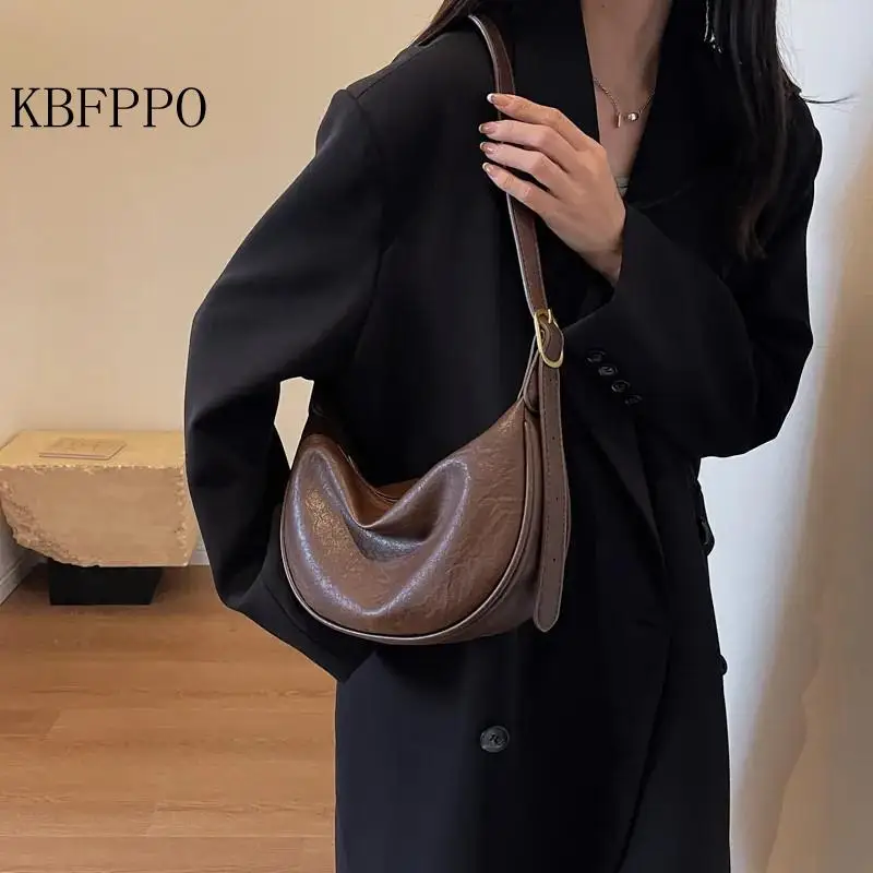 

Pu Texture Luxury Small Bag For Women Trendy Autumn And Winter Dumpling Bag Fashion Underarm Bag Single Shoulder Crossbody Bag