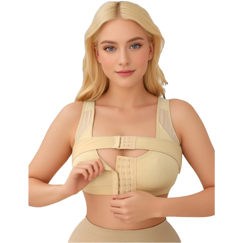 

Wire-Free Shaping Bra with High Elasticity Push-Up Brassiere Adjustable Straps Side Breast Support Tank Top Underwear Shaper