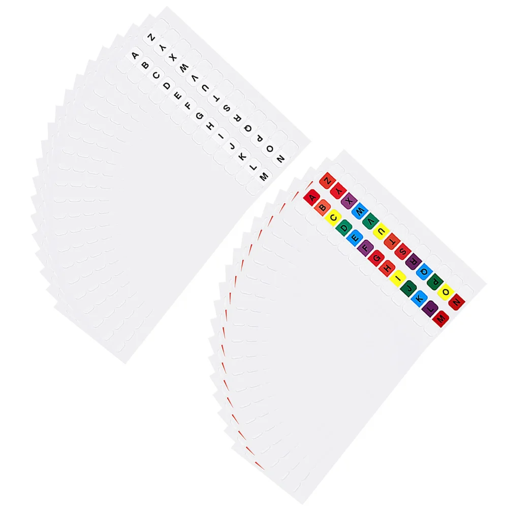 

of Colored Book Stickers Small Sticky Tabs Notepad Page Markers Alphabet File Guides Tabs