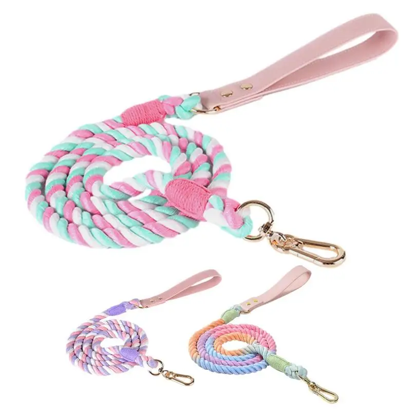 

4FT Large Dog Leashes Traction Rope Strong Durable Harness And Leashs With Metal Clasp Braided Leashes For Medium Big Dogs Bully