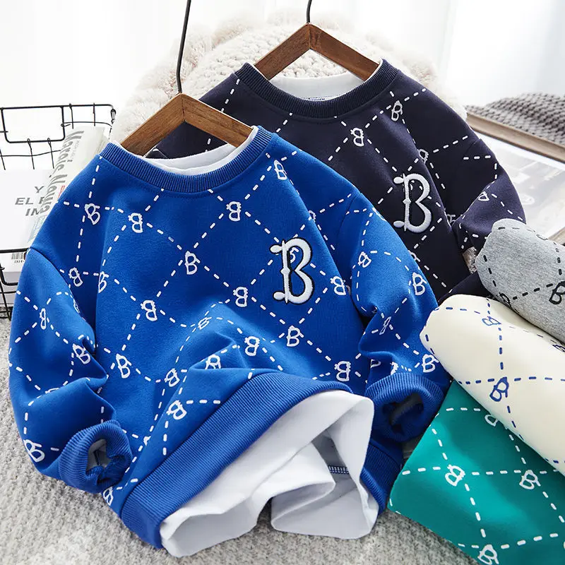 Boys' Fake Two-Piece Fried Street Sweater Spring and Autumn 2022 New Children Children and Teens Autumn Clothing Boys
Boys' Fake Two-Piece Fried Street Sweater Spring and Autumn 2022 New Children Children and Teens Autumn Clothing Boys