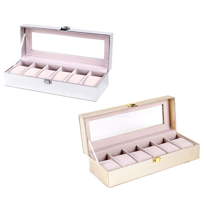 6 Grids Jewelry-Box For Women Female Girl Watches Decorative Organizer Fashion Gift 6 Slots
6 Grids Jewelry-Box For Women Female Girl Watches Decorative Organizer Fashion Gift 6 Slots