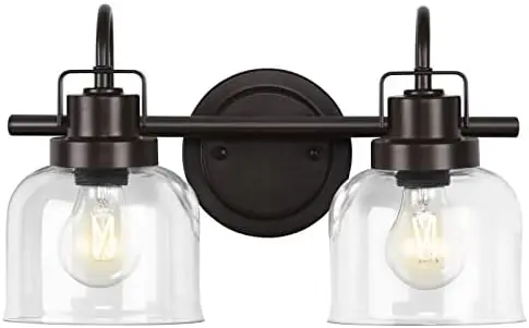 Lights Bathroom Vanity Light, Bronze Modern Light Fixtures Over Mirror, Industrial Sconce with Clear Glass Shade, Farmhouse S
Lights Bathroom Vanity Light, Bronze Modern Light Fixtures Over Mirror, Industrial Sconce with Clear Glass Shade, Farmhouse S