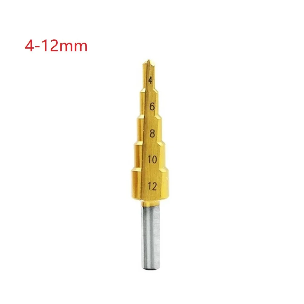 Golden Titanium Coated Step Cone Drill Bit Hole Cutter, High Speed Steel, 4 20mm Size, Smooth and Accurate Cuts
Golden Titanium Coated Step Cone Drill Bit Hole Cutter, High Speed Steel, 4 20mm Size, Smooth and Accurate Cuts