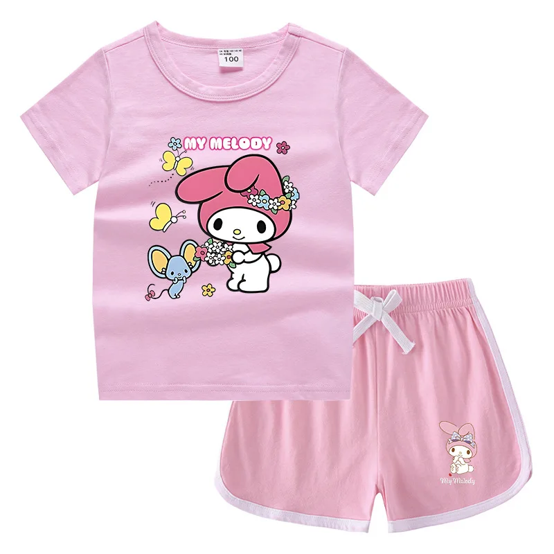 Sanrio Melody 2023 Summer Children's Round Neck Korean Style Casual Bottoming Shirt Sweat-Absorbent Candy Sweatshirt Set
Sanrio Melody 2023 Summer Children's Round Neck Korean Style Casual Bottoming Shirt Sweat-Absorbent Candy Sweatshirt Set