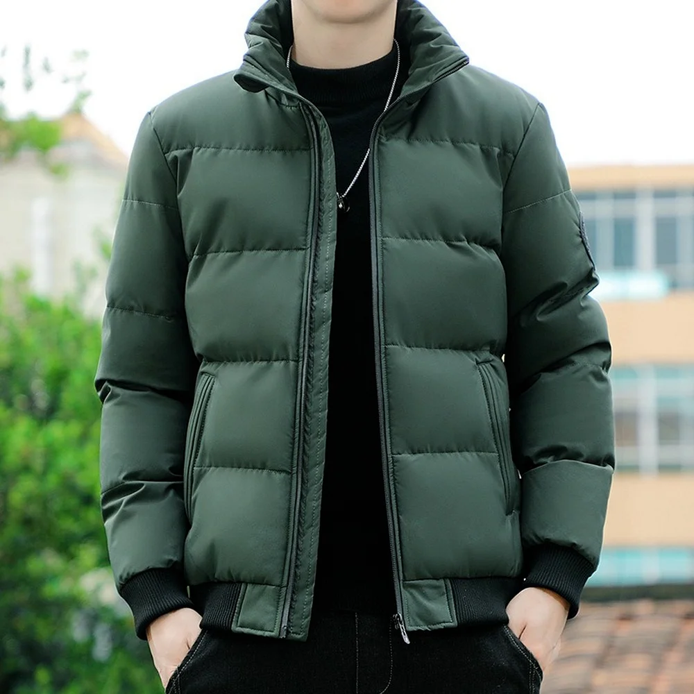 Puffer Jacket Men Stand Collar Casual Streetwear Cotton Padded Thick Warm Coat Lightweight Men Streetwear Clothes 
Puffer Jacket Men Stand Collar Casual Streetwear Cotton Padded Thick Warm Coat Lightweight Men Streetwear Clothes