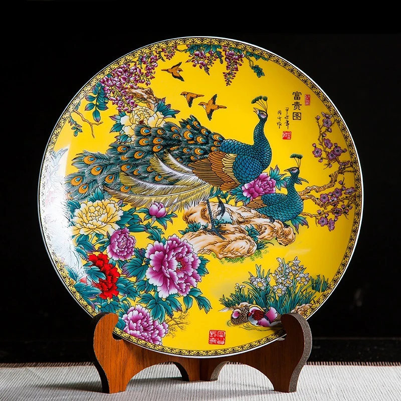 Pastel Golden Peacock Porcelain Plate, Ceramic, Home Decoration Technology, A Variety of Options
Pastel Golden Peacock Porcelain Plate, Ceramic, Home Decoration Technology, A Variety of Options