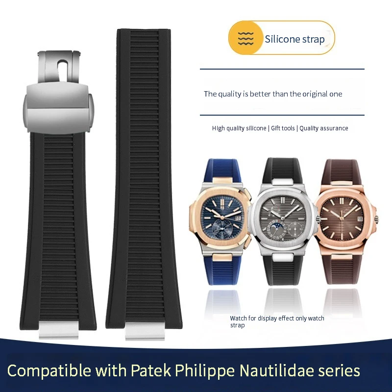 25X13mm Notch Waterproof silicone strap + Connector For Patek Philippe Nautilus 5711 5726 5712g Series Rubber Watchband Bracelet
25X13mm Notch Waterproof silicone strap + Connector For Patek Philippe Nautilus 5711 5726 5712g Series Rubber Watchband Bracelet