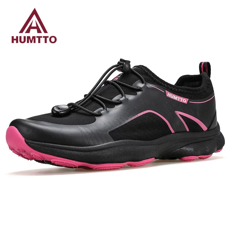 

HUMTTO Shoes for Woman Breathable Women's Tennis Flats Sports Ladies Shoes Luxury Designer Sneaker Black Casual Women Sneakers