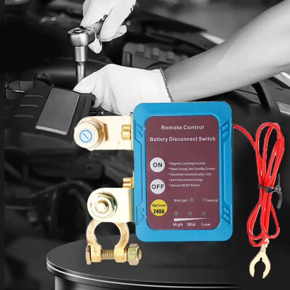 12V 240A Remote Control Switch Anti-Leakage Remote Battery Disconnect Switch Automobile Battery Remote Control Main Power Switch
12V 240A Remote Control Switch Anti-Leakage Remote Battery Disconnect Switch Automobile Battery Remote Control Main Power Switch