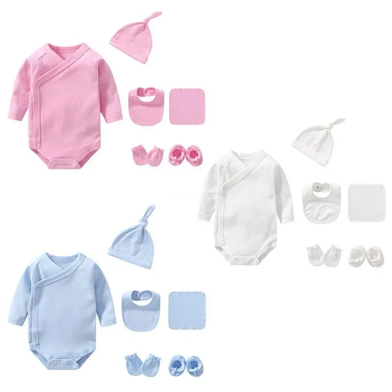 

1set Newborn Infant Hat Cotton Bodysuit Skin-friendly Romper Baby Taking Photos