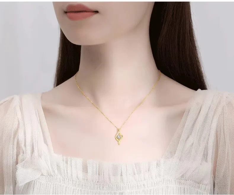 18K Gold Pendant Necklace Trendy AU750 Heart to Heart Design Versatile Clavicle Chain Set Sexy Proposal Gift for Girlfriend 3 Mallzona S0ee9f325b4054bf2ae87df214e0568d7u 18K Gold Pendant Necklace Trendy AU750 Heart to Heart Design Versatile Clavicle Chain Set Sexy Proposal Gift for Girlfriend Mallzona