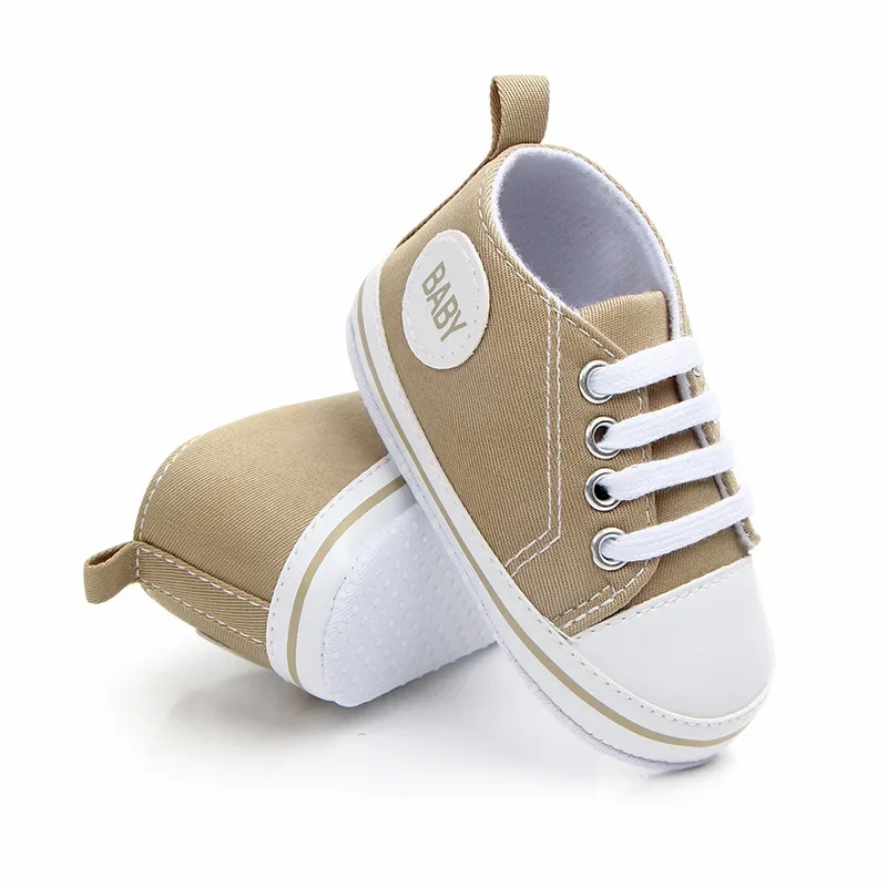 

1 Year Baby Canvas Shoes Spring Autumn Cute Newborn Infant Toddler Crib Sneakers Soft Sole Floor First Walkers TS111
