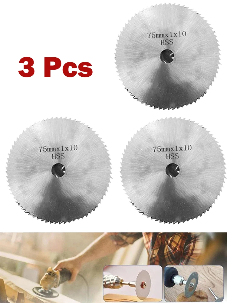 3Pcs 3Inch HSS Circular Saw Blades Cutting Wood Plastic Aluminum Cutting Disc Rotating Drilling Tool Angle Grinder Accessories
3Pcs 3Inch HSS Circular Saw Blades Cutting Wood Plastic Aluminum Cutting Disc Rotating Drilling Tool Angle Grinder Accessories