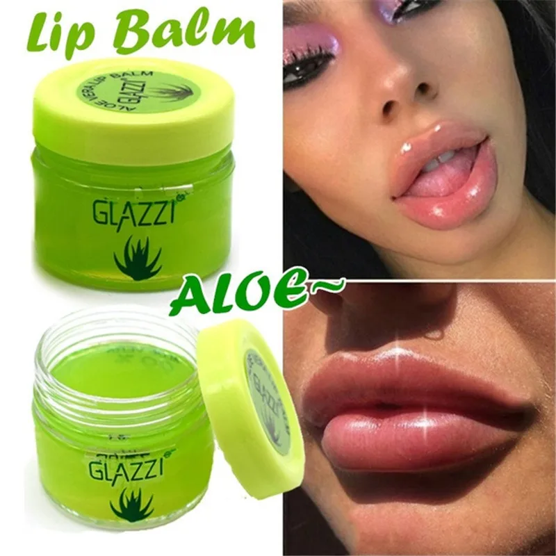 

4Pcs/Lot 99% Aloe Vera Soothing Gel Lip Balm 15G Moisturizing Plant Extracts Remove Dead Skin Exfoliating Deep Nourish Lips Care