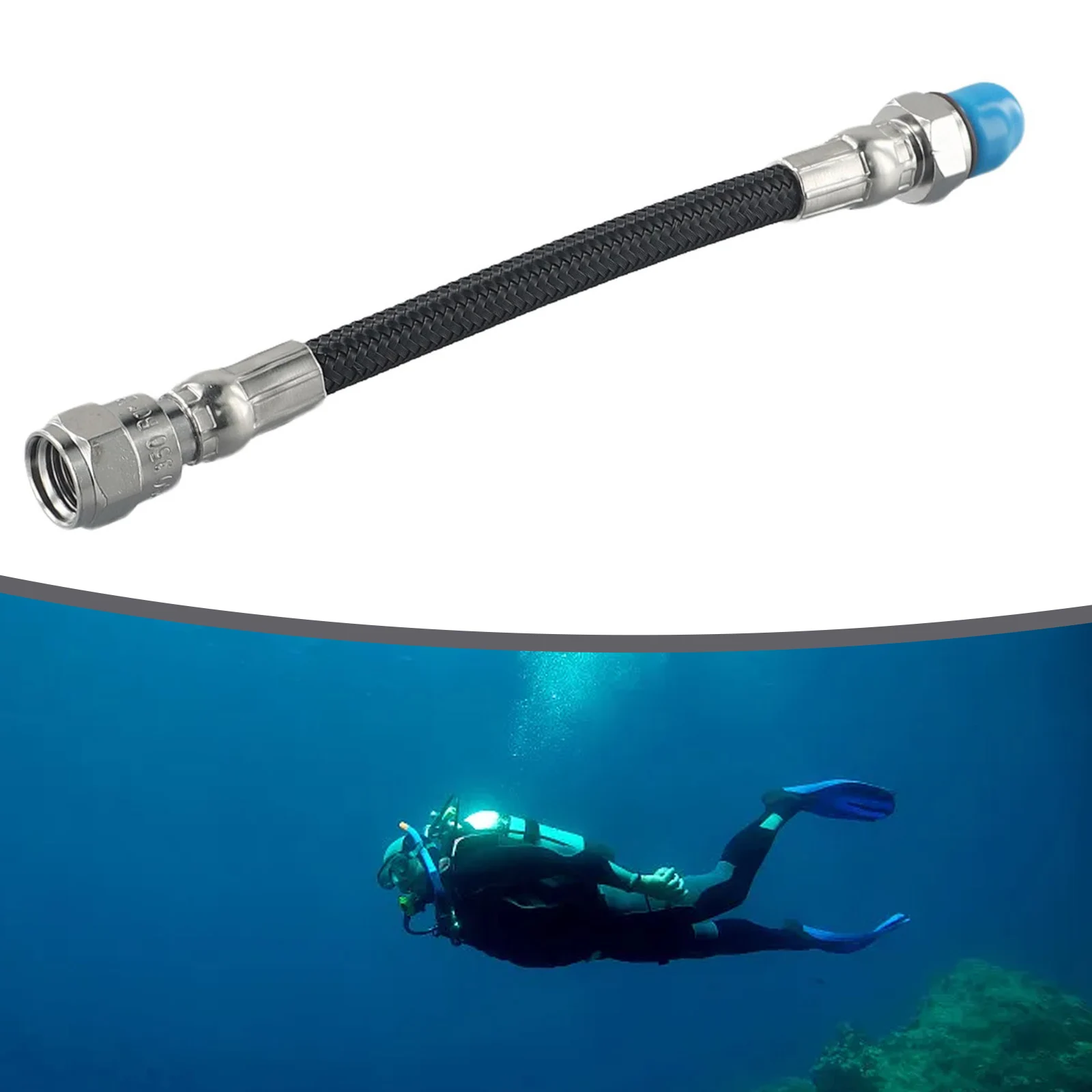 Scuba Diving High Pressure Hose 50g Black Braided HP Hose Diameter 10mm/0.4 Inch Nylon Universal High Performance
Scuba Diving High Pressure Hose 50g Black Braided HP Hose Diameter 10mm/0.4 Inch Nylon Universal High Performance