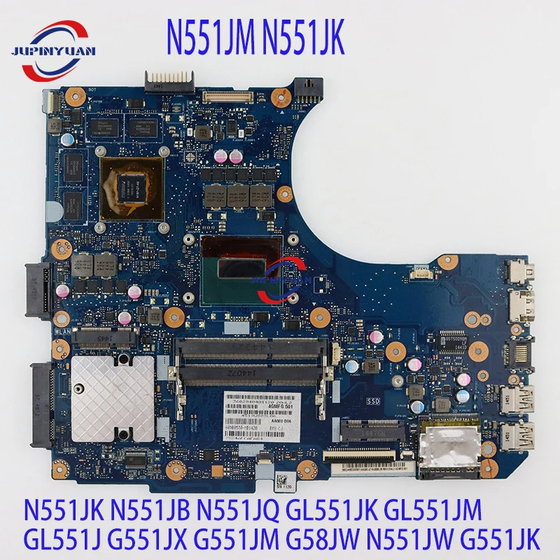 N551JM Материнская плата ASUS N551JK N551JB N551JQ GL551JK GL551JM GL551J G551JX G551JM G58JW N551JW G551JK материнская плата для ноутбука i5 i7
N551JM Материнская плата ASUS N551JK N551JB N551JQ GL551JK GL551JM GL551J G551JX G551JM G58JW N551JW G551JK материнская плата для ноутбука i5 i7