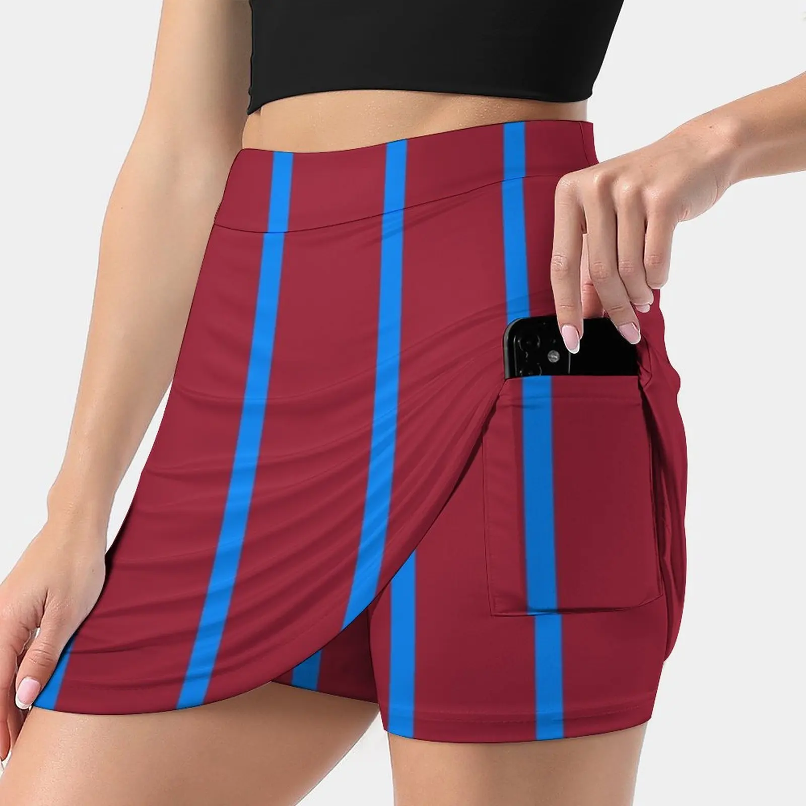 

Retro 1993 Claret And Blue Home Women'S Fashion Sporting Skirt With Pockets Tennis Golf Running Skirts Avfc Villans The Villa