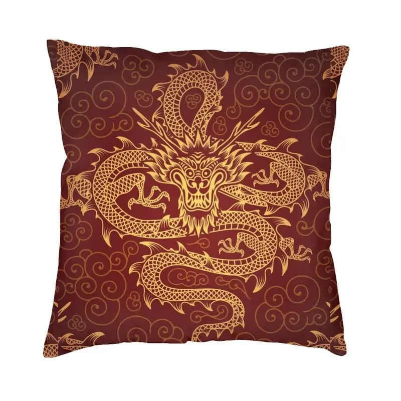 

Dragon Totem Asian Style Modern Pillow Cover Home Decor Chinese Oriental Mythical Cushions for Sofa