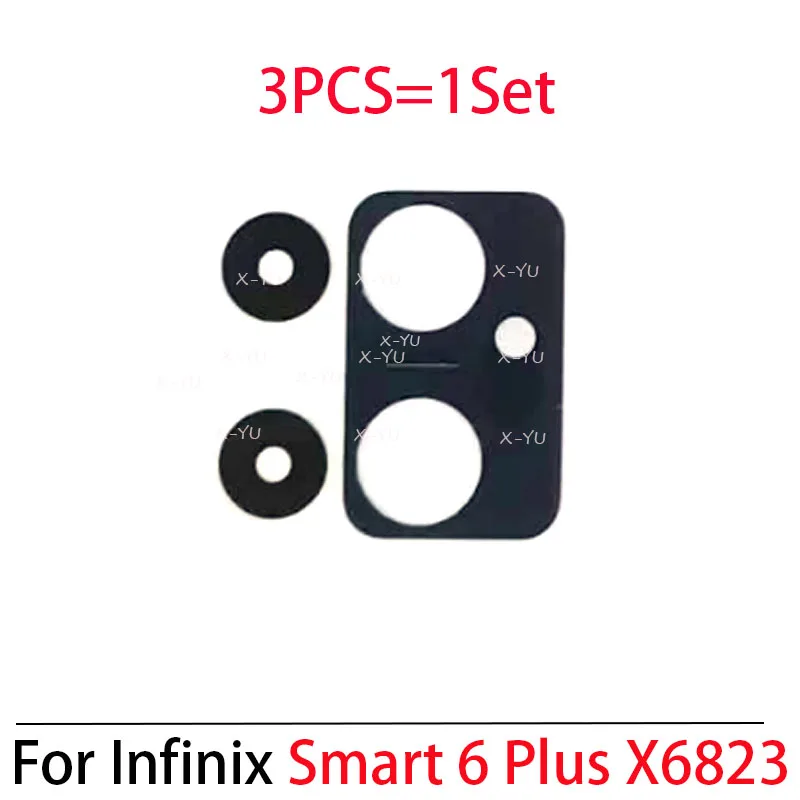 

10 шт. для Infinix Smart 6 Plus X6823 X6823C задняя камера стеклянная крышка объектива с клейкой наклейкой запасные части