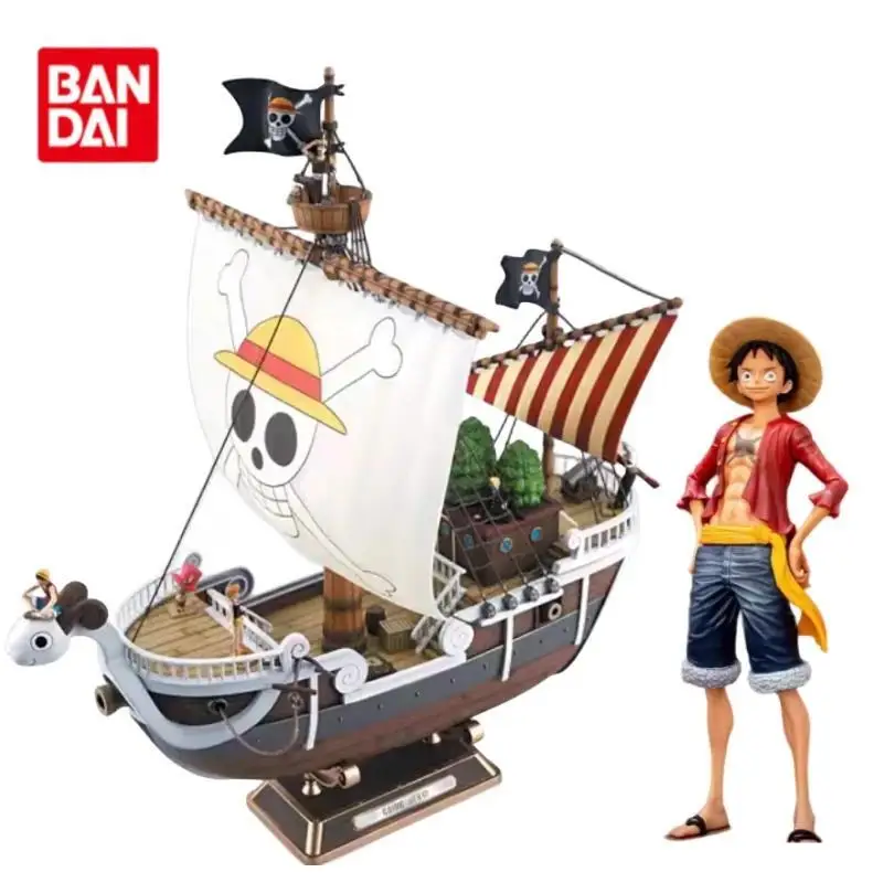 

BANDAI Cartoon Anime One Piece Series Luffy Advance Merry Educational Assembling Toy Desktop Atmosphere Decoration Gift