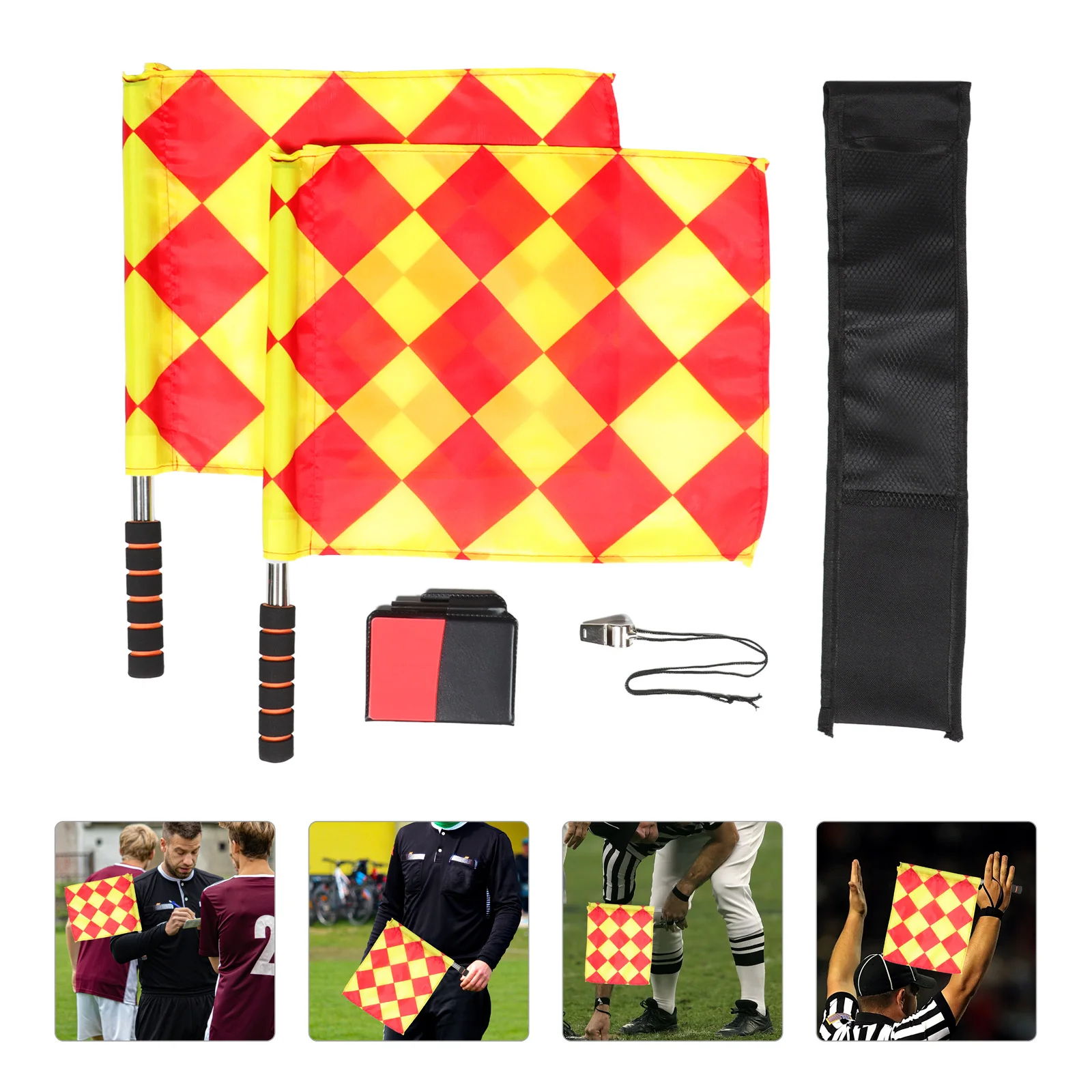 1 Set Soccer Referee Flags Red and Yellow Cards for Soccer Sports Flag Referee Whistle Soccer Supplies
1 Set Soccer Referee Flags Red and Yellow Cards for Soccer Sports Flag Referee Whistle Soccer Supplies