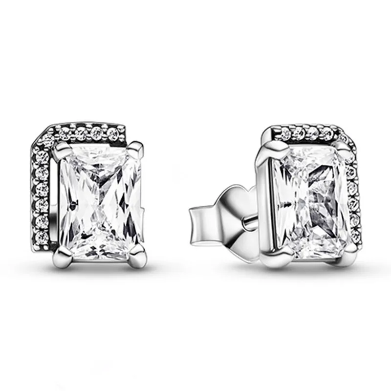 Authentic 925 Sterling Silver Timeless Rectangular Sparkling Halo Stud Earring For Women Wedding Fashion Jewelry
Authentic 925 Sterling Silver Timeless Rectangular Sparkling Halo Stud Earring For Women Wedding Fashion Jewelry