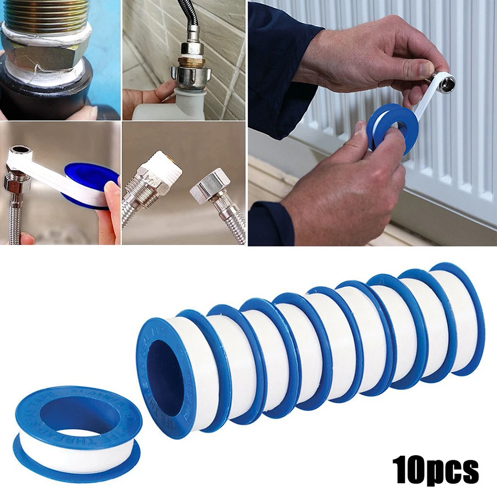 PTFE Tape Sealing Tape 10x Accessories Adhesive Plumbers 10m X 12mm 10pcs DIY For Sealing Metal Premium Tape Home
PTFE Tape Sealing Tape 10x Accessories Adhesive Plumbers 10m X 12mm 10pcs DIY For Sealing Metal Premium Tape Home