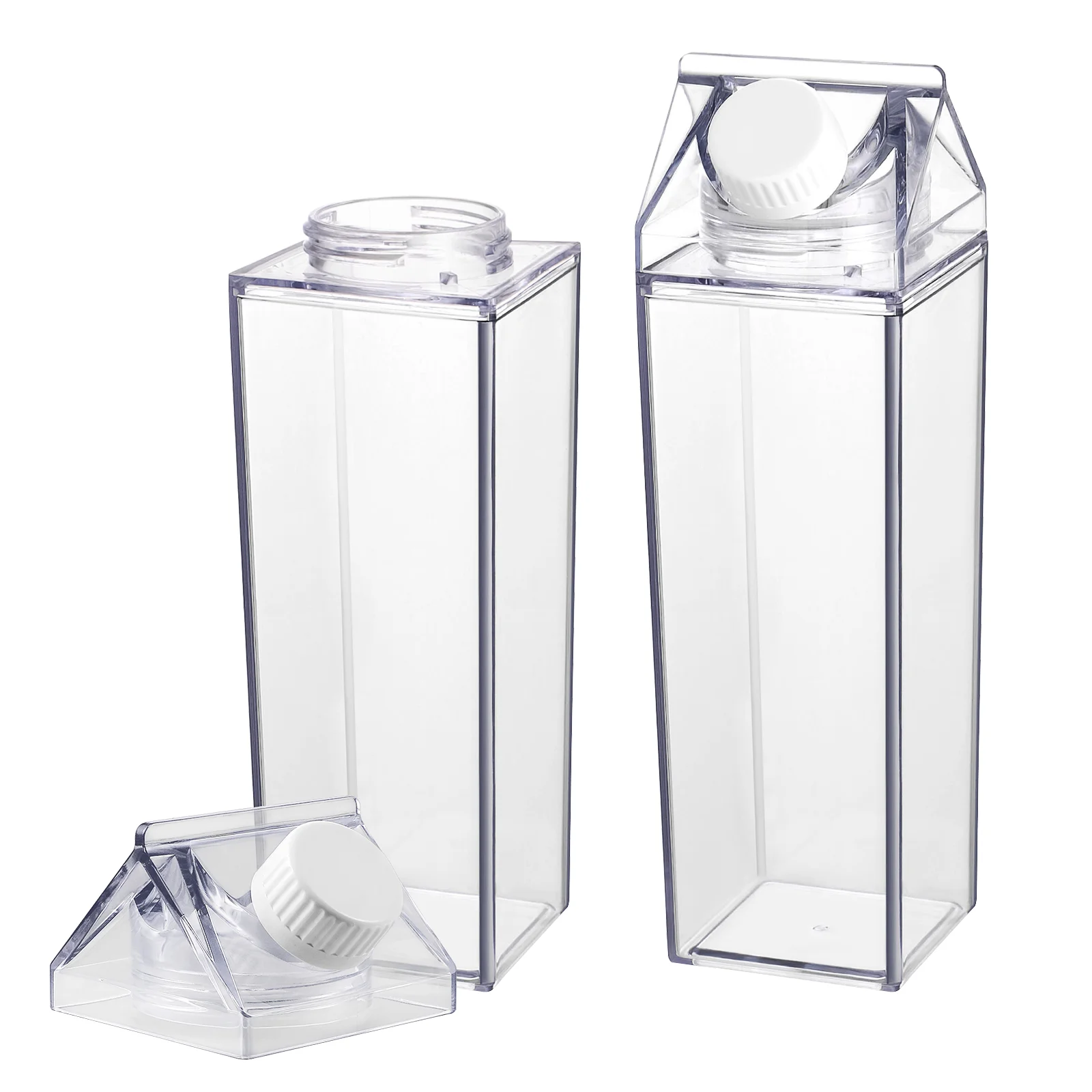 Cabilock 2pcs Clear Water Bottle Carton Water Bottle Leakproof Tea Bottle Portable Water Bottle 500ML 
Cabilock 2pcs Clear Water Bottle Carton Water Bottle Leakproof Tea Bottle Portable Water Bottle 500ML