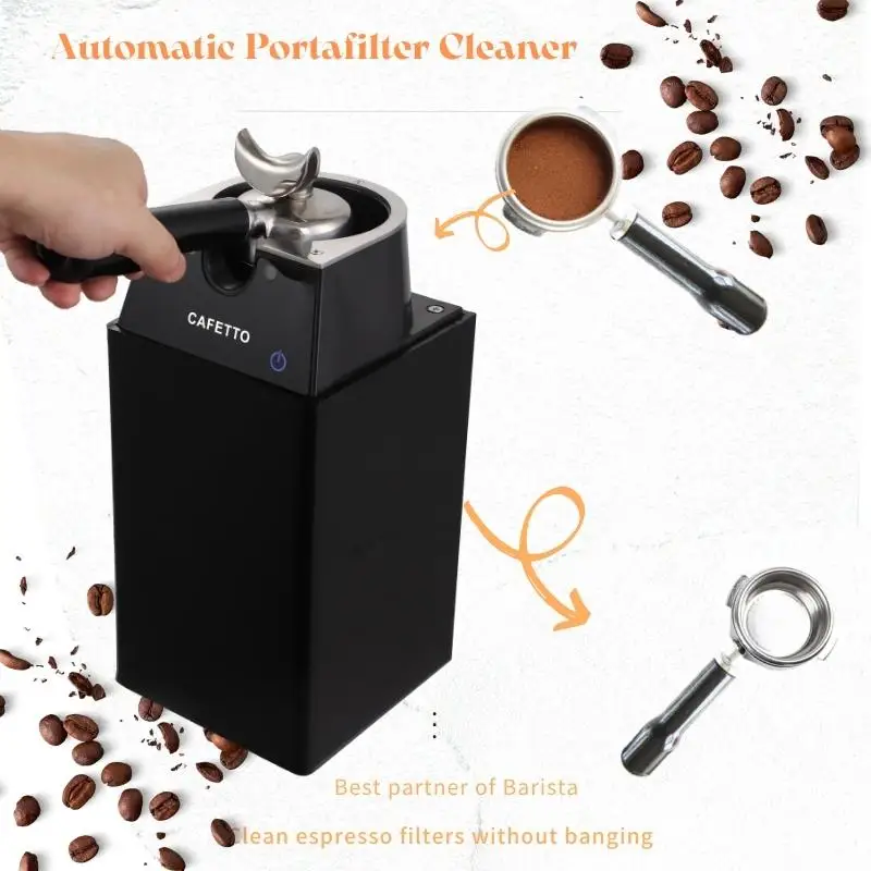 

58mm Coffee Powder cleaner Machine Automatic Coffee Portafilter Cleaner for Commercial Home