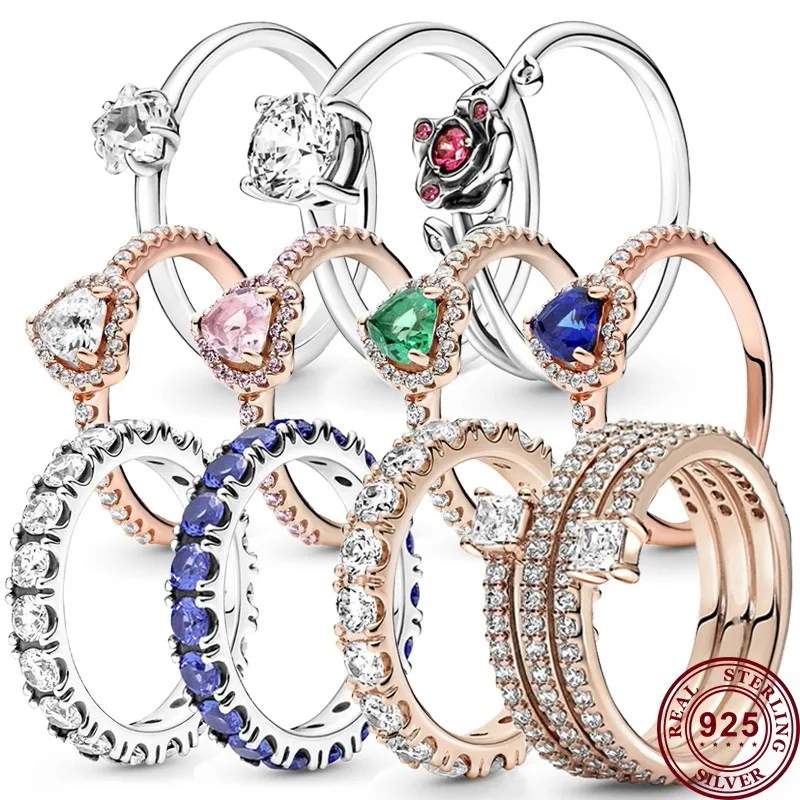 New Hot 925 Sterling Silver Exquisite Love Shining Stars Zircon Women Pan Ring Wedding Gift High Quality Fashion Charm Jewelry
New Hot 925 Sterling Silver Exquisite Love Shining Stars Zircon Women Pan Ring Wedding Gift High Quality Fashion Charm Jewelry