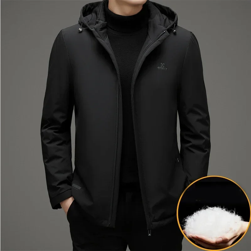 

Down Jacket Men's Winter New Middle-aged Thickened Business Detachable Inner Liner Mid Length Jacket