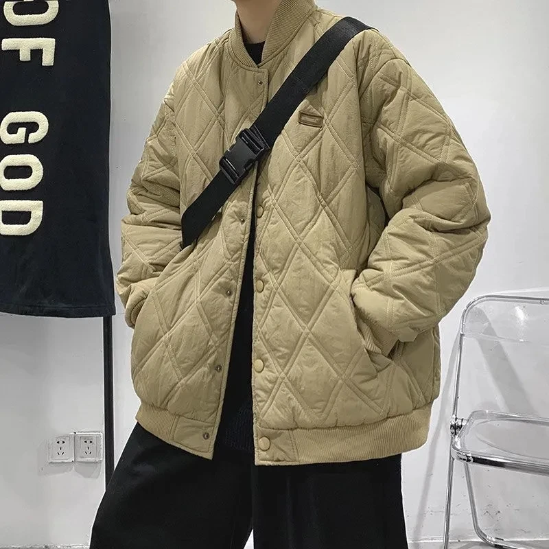 Winter Men Thick Coat Warm Solid Quilting Korean Casual Baseball Uniform Fashion Stand Collar Couple Tooling Jacket Ropa Hombre
Winter Men Thick Coat Warm Solid Quilting Korean Casual Baseball Uniform Fashion Stand Collar Couple Tooling Jacket Ropa Hombre