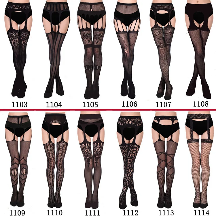 

Women Sexy Stockings Garter Belt Stripe Elastic Stockings Lingerie Black Fishnet Stocking Thigh Sheer Tights Pantyhose Dropshipp