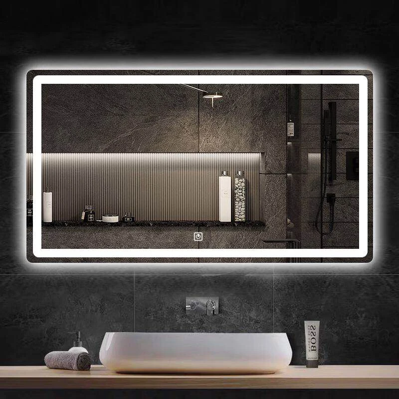 

50x70 см прямоугольное зеркальное декорирующее умное зеркало с подсветкой для макияжа настенное декоративное зеркало для спальни