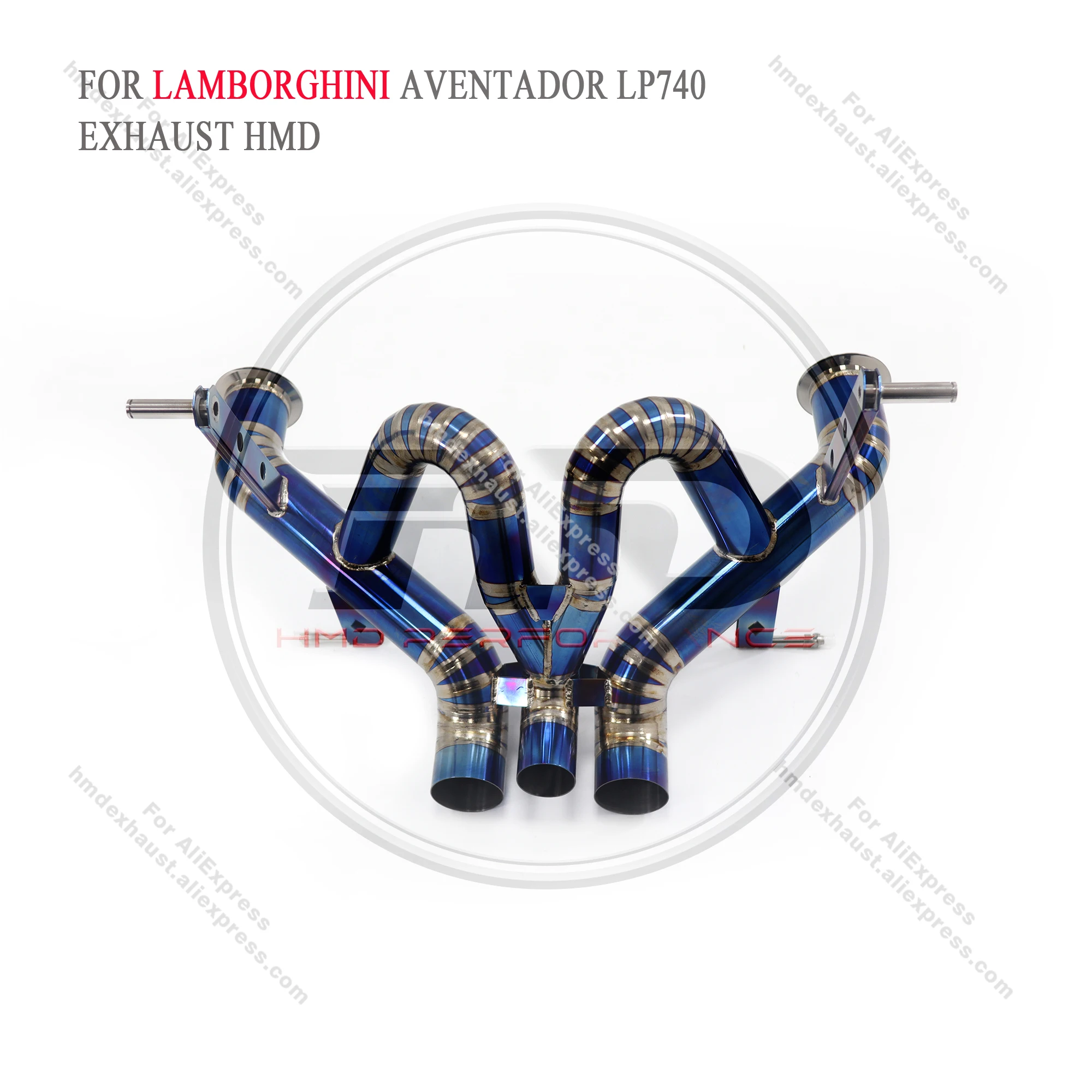 

Titanium Alloy Exhaust Manifold Downpipe is Suitable For Lamborghini Aventador LP740 Muffler For Cars