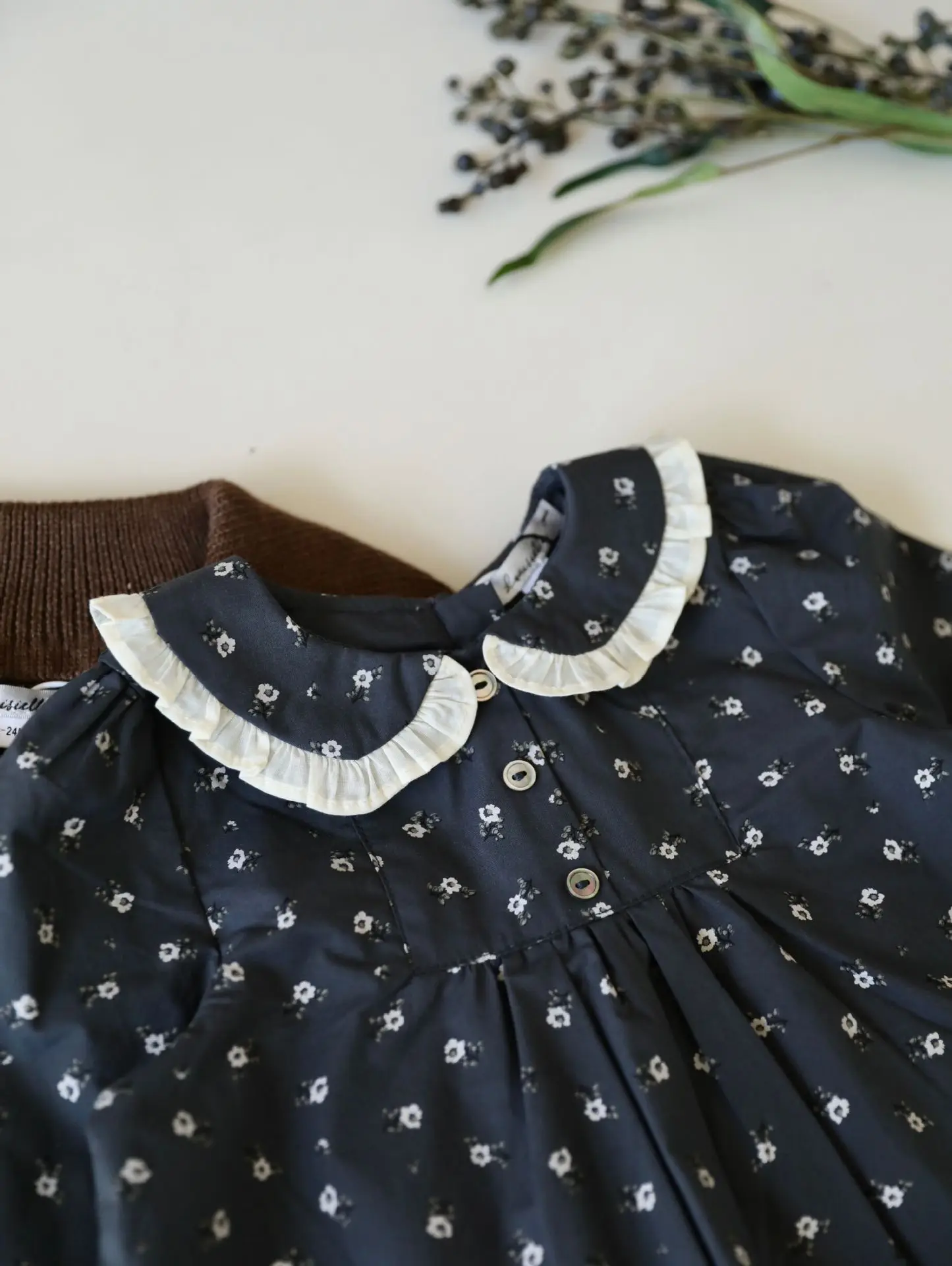 متوفر في المخزون 2025 فستان بناتي بأكمام طويلة ومطرز بطبقة أساسية من القطن متوفر في المخزون 2025 فستان بناتي بأكمام طويلة ومطرز بطبقة أساسية من القطن