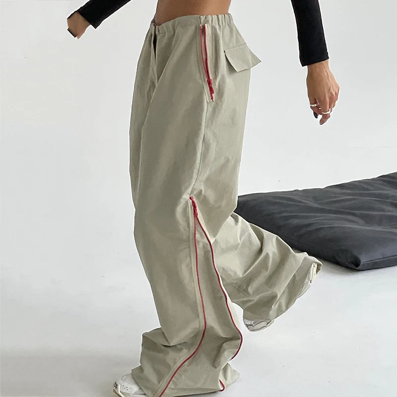 Summer Women Low Waist Oversized Pants Personality Zipper Wide Leg Baggy Pants Femme Casual Straight Trousers Vintage Streetwear
Summer Women Low Waist Oversized Pants Personality Zipper Wide Leg Baggy Pants Femme Casual Straight Trousers Vintage Streetwear