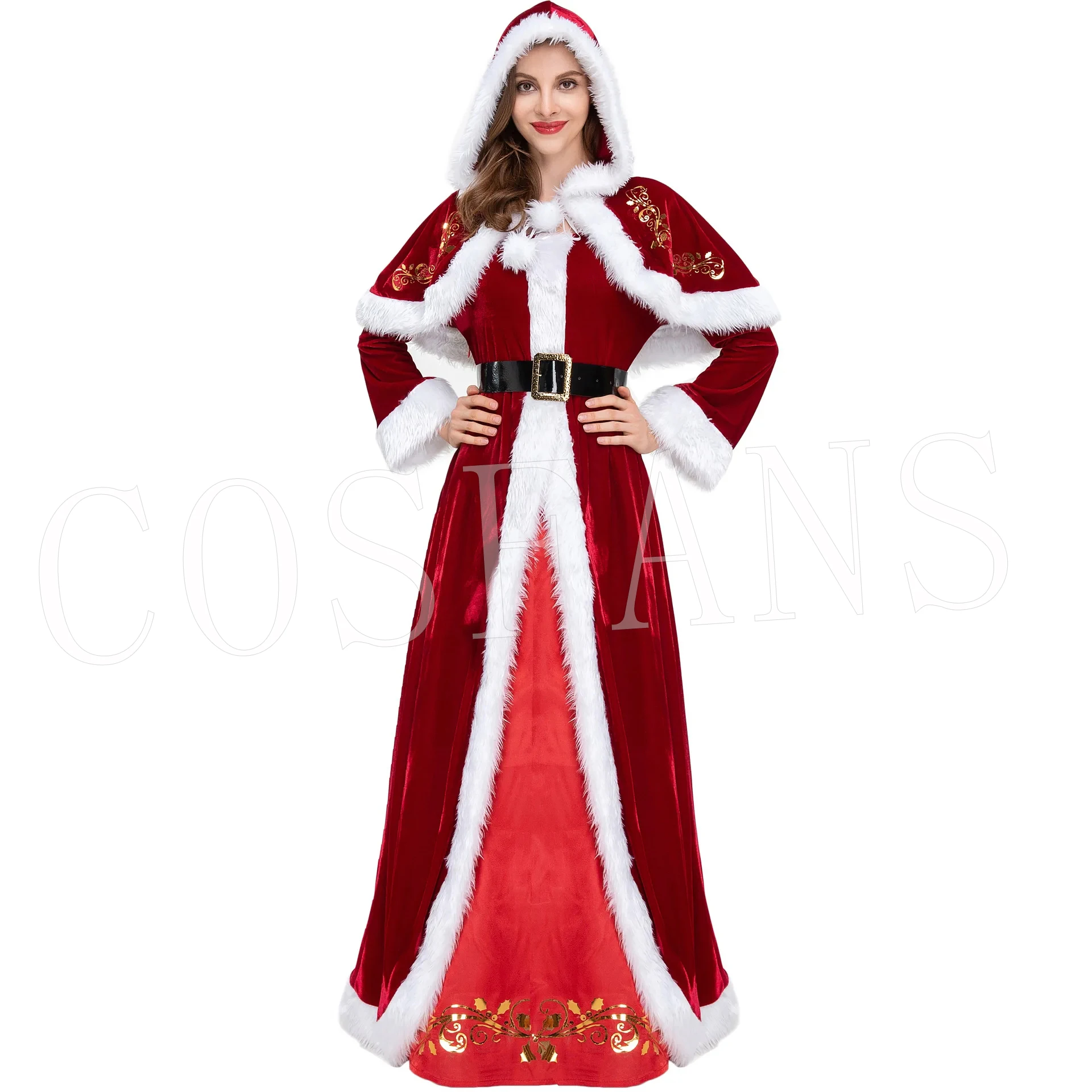New Christmas Queen Dress Party Clothing Long Dresses Lady Santa Cosplay Suit Hooded Shawl Outfits Carnival Fashion Dress
New Christmas Queen Dress Party Clothing Long Dresses Lady Santa Cosplay Suit Hooded Shawl Outfits Carnival Fashion Dress
