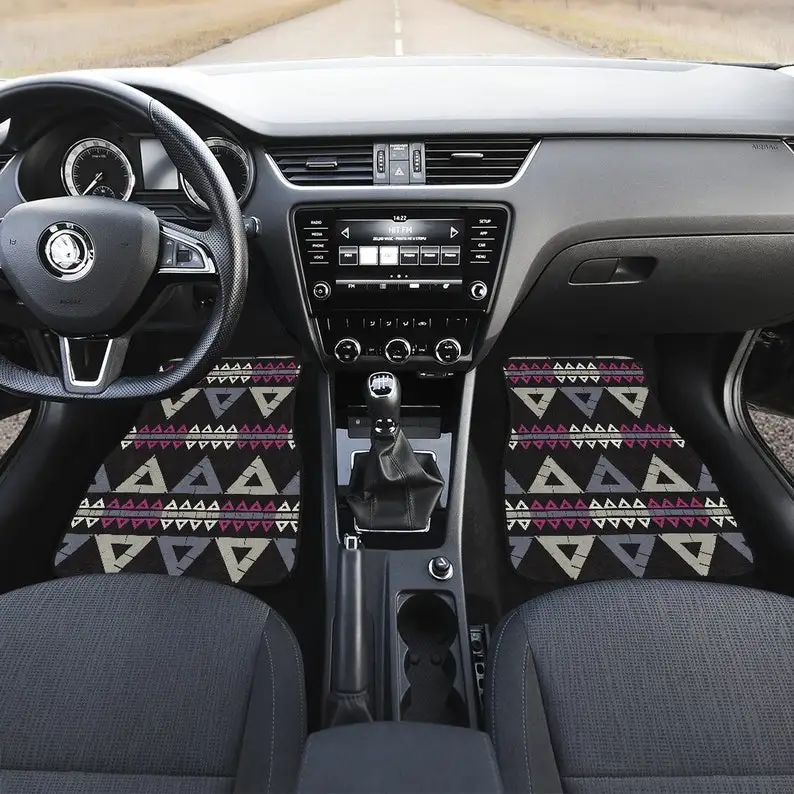 Black Grey Beige Tribal Ethnic Aztec Boho Chic Bohemian Pattern Car Floor Mats Set, Front and Back Floor Mats for Car, Car Acces
Black Grey Beige Tribal Ethnic Aztec Boho Chic Bohemian Pattern Car Floor Mats Set, Front and Back Floor Mats for Car, Car Acces