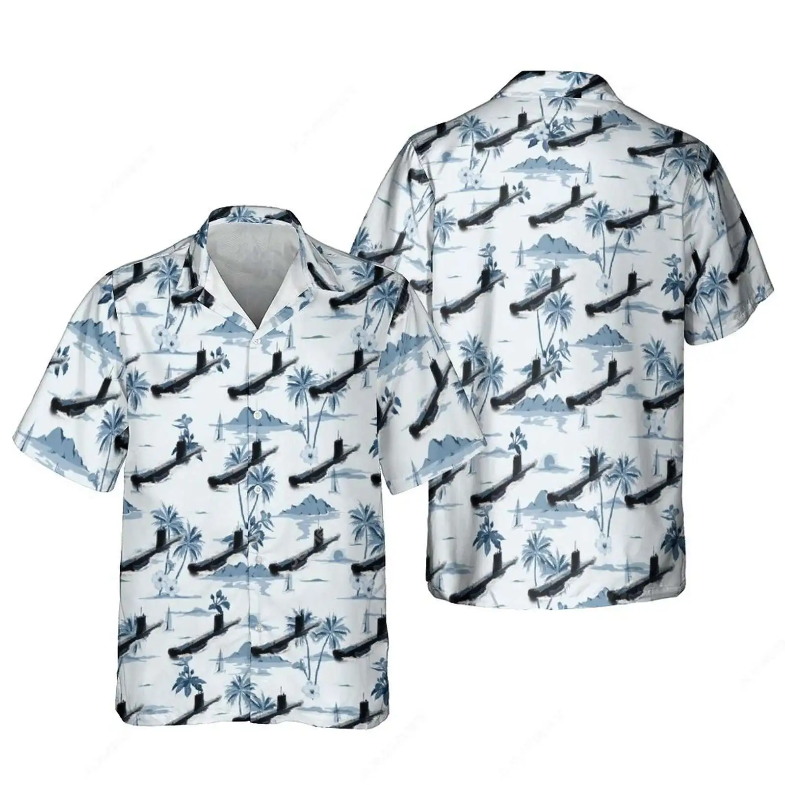 

Jumeast мужские Гавайские рубашки с 3D-принтом пальмы самолета, художественное ремесло, военный корабль, пляжные блузки, вертолет, камиза, одежда