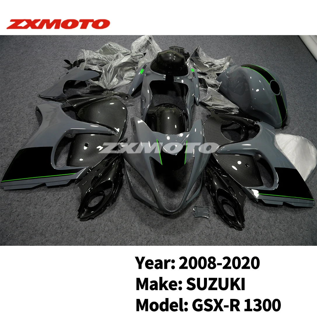 

ZXMT ABS Plastic Full Fairing Kit Set Bodywork For 2008 to 2020 SUZUKI GSXR1300 Hayabusa 08 Gen 2 Nardo Grey Carbon Fiber Paint