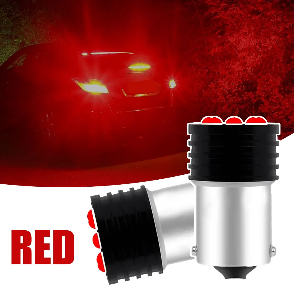

2PCS Car Brake Light LED 12V 1156 P21W BA15S P21/5W 1157 BAY15D Auto Backup Reverse Lamp Turn Signal Light Red White Yellow