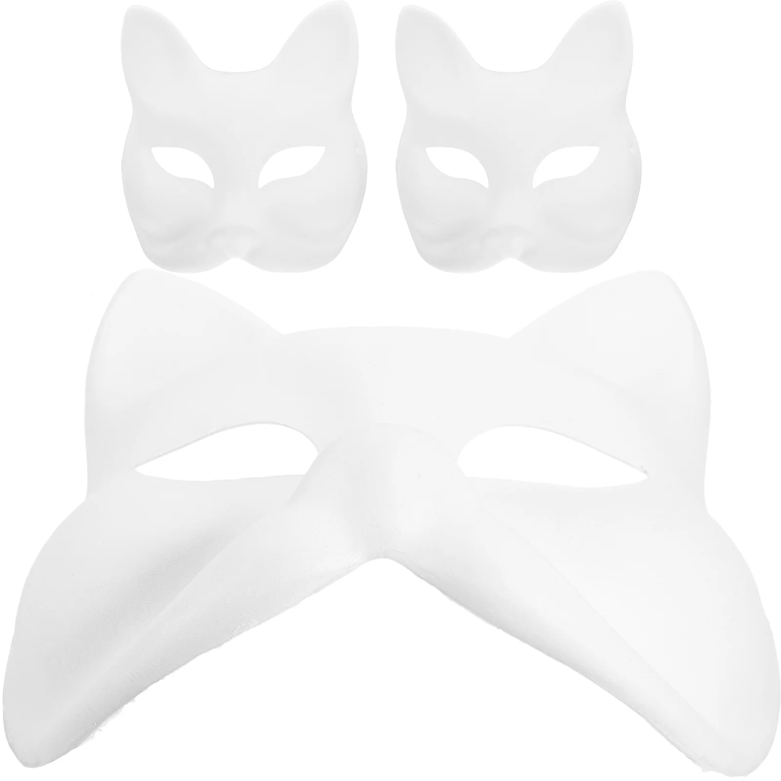 Kitsunes Fox Masks 3Pcs Blank Paper Cat Half Face Cover Diy White Animal Masks Fox Cosplay Costume Japanese Anime
Kitsunes Fox Masks 3Pcs Blank Paper Cat Half Face Cover Diy White Animal Masks Fox Cosplay Costume Japanese Anime