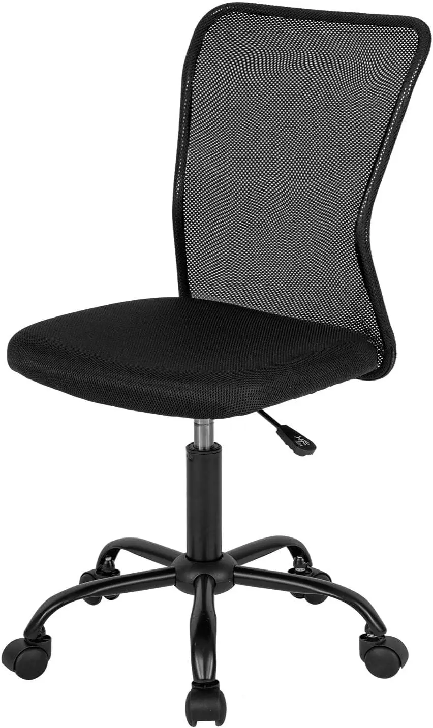 

Home Office Mid Back Mesh Desk Chair Armless Computer Chair Ergonomic Task Rolling Swivel Chair Back Support Adjustable