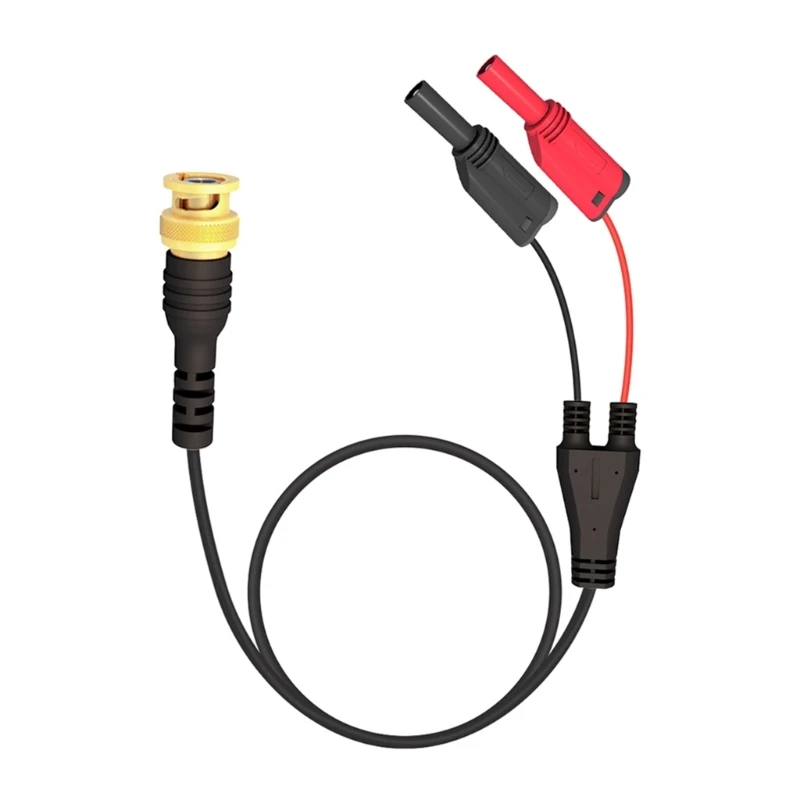 Coaxial Cable BNC Male to Dual- 4mm Banana Plug Stackable Test Lead Probe for Oscilloscope 120cm Cable Resistance 50Ω
Coaxial Cable BNC Male to Dual- 4mm Banana Plug Stackable Test Lead Probe for Oscilloscope 120cm Cable Resistance 50Ω