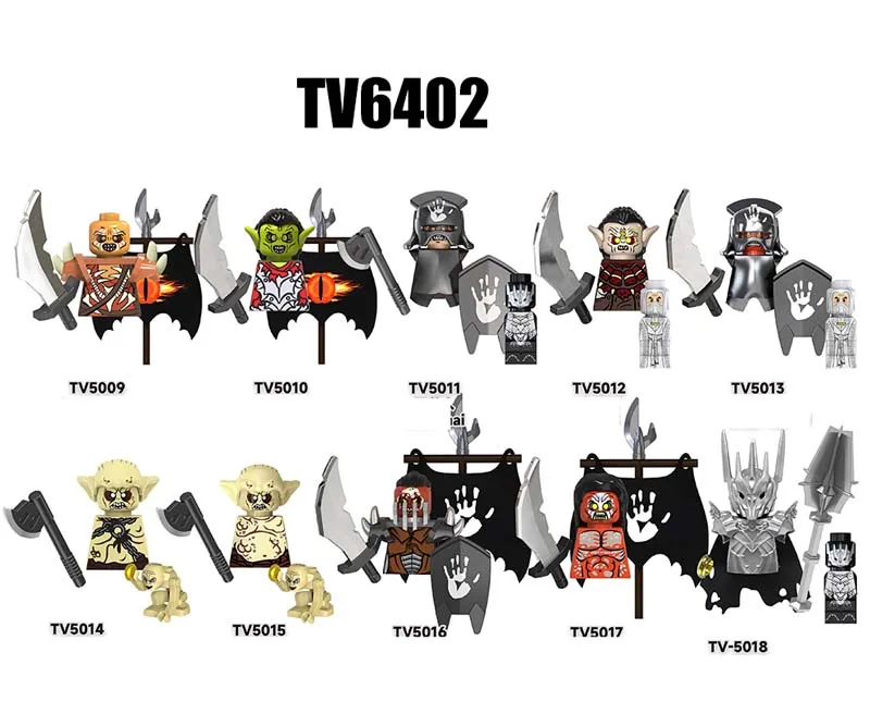 Single Medieval Movie Knights Uruk hai RingWraiths Action Figures accessories Building Blocks toys children TV6402
Single Medieval Movie Knights Uruk hai RingWraiths Action Figures accessories Building Blocks toys children TV6402
