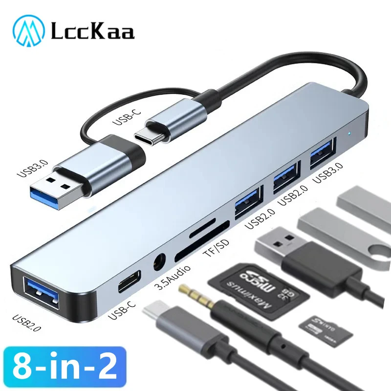 USB HUB 3.0 USB-C HUB Dock Station 5Gbps High Speed Transmission 8-IN-2 USB Splitter Type C to USB OTG Adapter For Macbook Pro
USB HUB 3.0 USB-C HUB Dock Station 5Gbps High Speed Transmission 8-IN-2 USB Splitter Type C to USB OTG Adapter For Macbook Pro
