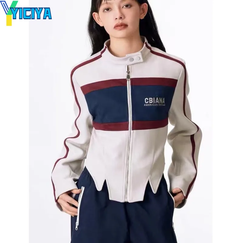 YICIYA jacket bomber women new outerwear Half-high collar y2k vintage varsity Jackets racing American oversize baseball Jacket
YICIYA jacket bomber women new outerwear Half-high collar y2k vintage varsity Jackets racing American oversize baseball Jacket